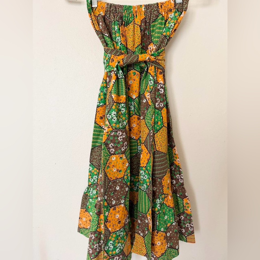 Vintage 1970s Hand Made Patchwork Cottagecore Hol… - image 2